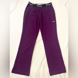 Grey's Anatomy Professional Wear Active by Barco Purple Scrub Pants Sz XS